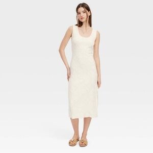 Roller Rabbit x Target Daisy Floral Ankle Midi Dress Cream